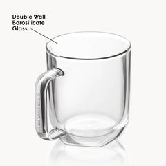 AeroPress Double Wall Glass Coffee Mug - 2 Pack
