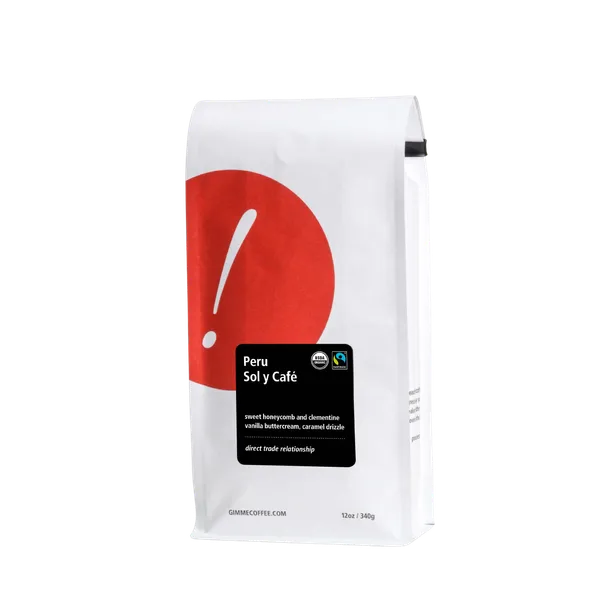 Peru Sol Y Cafe Fairtrade Organic 12 oz