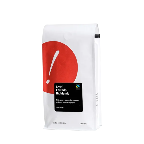 Brazil Cerrado Highlands  Fairtrade Dark Roast 12 oz